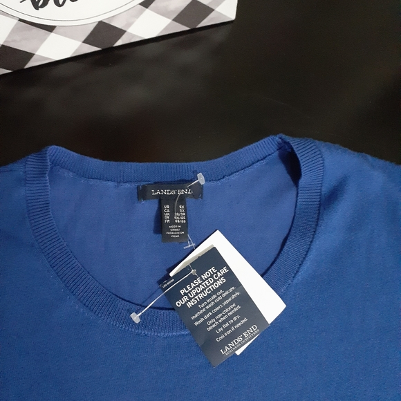 Womens Lands' End Short Sleeve Performance Sweater - Picture 2 of 5